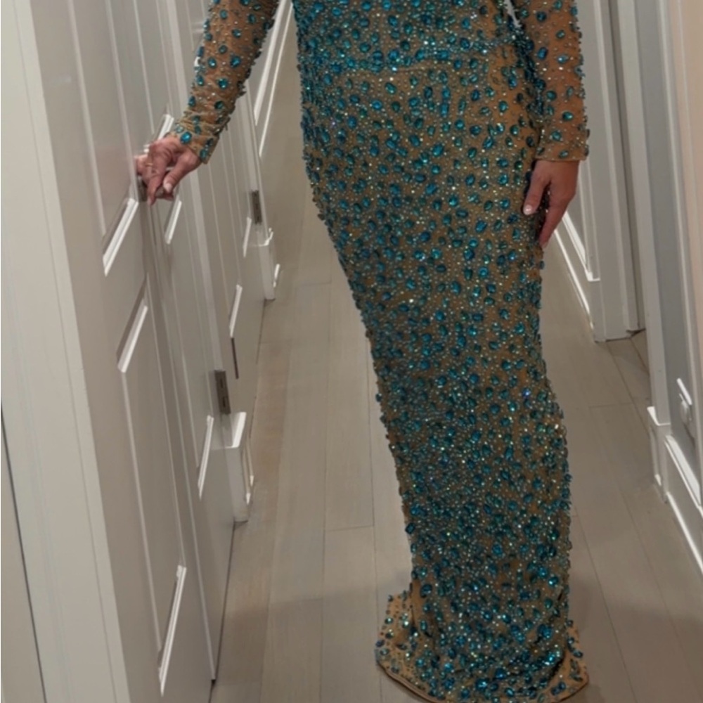 Elegant Beaded Evening Gown- Tabja, Albina dyla, custom made